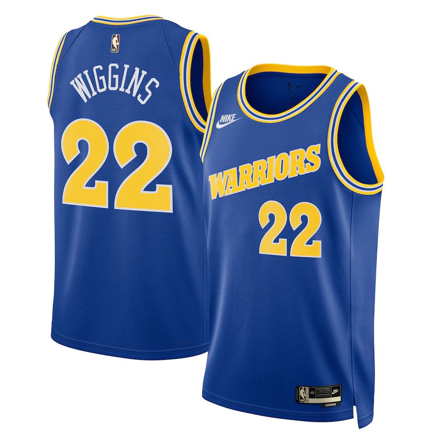 Men Golden State Warriors #22 Andrew Wiggins Nike Blue 2022-23 Swingman NBA Jersey->golden state warriors->NBA Jersey